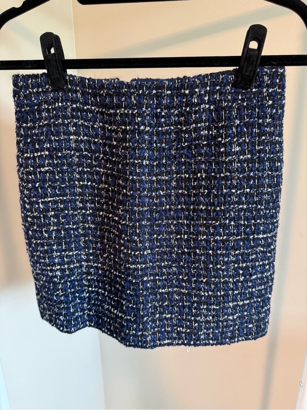 J. Crew Navy Tweed Mini Skirt
